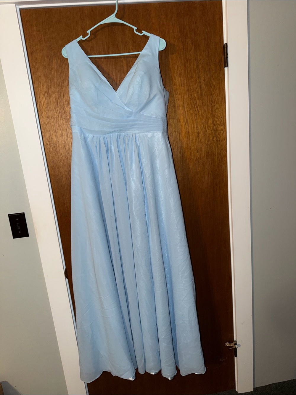 Amazon Light Blue V-Neck Maxi Dress